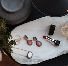 Load image into Gallery viewer, Serenity Rose Quartz Double Drop Earrings