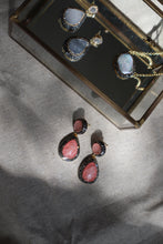 Load image into Gallery viewer, Serenity Rose Quartz Double Drop Earrings