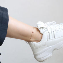 Load image into Gallery viewer, Cubic Zircon Charm Anklet in Silver