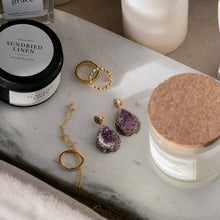 Load image into Gallery viewer, Pure Single Drop Natural Amethyst Dangle Earring