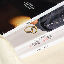 Load image into Gallery viewer, 16k gold vermeil hollow circle ring minimalistic and boho