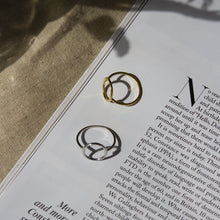 Load image into Gallery viewer, minimalist sustainable 925 silver rings hollow circle