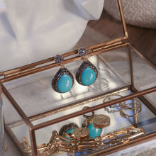 Load image into Gallery viewer, Azure Turquoise Drop Earrings
