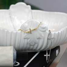 Load image into Gallery viewer, Christiana Cubic Zirconia Cross Necklace