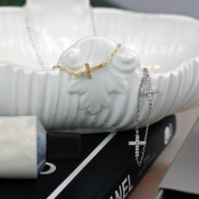 Load image into Gallery viewer, Christiana Cubic Zirconia Cross Necklace