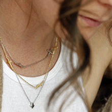 Load image into Gallery viewer, Victoriana Minimalist Hamsa Hand Necklace Silver