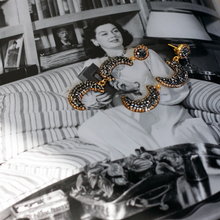 Load image into Gallery viewer, To The Moon And Back Dangle Earrings With Grey Hematite