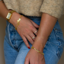 Load image into Gallery viewer, 16k gold vermeil chunky chain bracelet with adjustable length