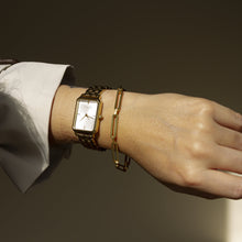 Load image into Gallery viewer, Elif Chunky Rectangle Link Bracelet 16k Gold Vermeil