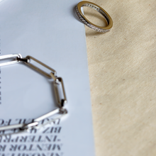 Load image into Gallery viewer, rectangle chunky bracelet in 925 Sterling Silver minimalistic