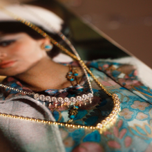 Load image into Gallery viewer, Emma Minimalistic Thin Zircon Bar Necklace Gold