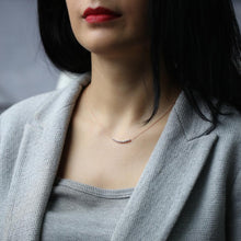 Load image into Gallery viewer, Emma Minimalistic Thin Zircon Bar Necklace