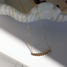 Load image into Gallery viewer, Emma Minimalistic Thin Zircon Bar Necklace Gold