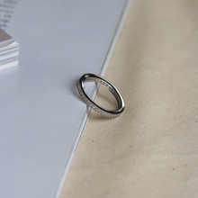 Load image into Gallery viewer, esin micro pave cubic zirconia 925 Sterling Silver ring sustainable