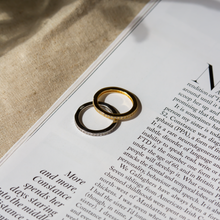 Load image into Gallery viewer, 16k gold vermeil stacking ring minimalistic cubic zirconia pave