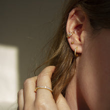 Load image into Gallery viewer, Esin Micro Pave Stacking Ring 16k Gold Vermeil