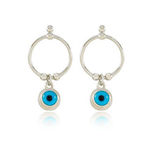Load image into Gallery viewer, Eva Minimalistic Circle Evil Eye Earring