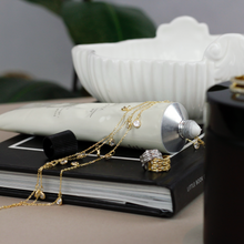 Load image into Gallery viewer, Evelyn Minimalistic Cubic Zirconia Layered Anklet Gold