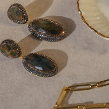 Load image into Gallery viewer, Morpho Labradorite Double Dangle Earring