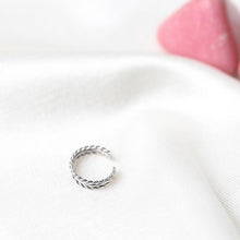 Load image into Gallery viewer, Hallie Silver Twisted Adjustable Ear Cuff