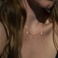 Load image into Gallery viewer, Helena 2.0 Hamsa Charm Necklace with Cubic Zircon Gold