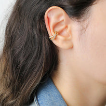 Load image into Gallery viewer, Lilian Cubic Zirconia X Adjustable Ear Cuff