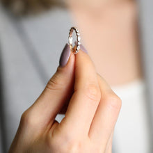 Load image into Gallery viewer, Lily Minimalist Oval Cubic Zirconia Ring