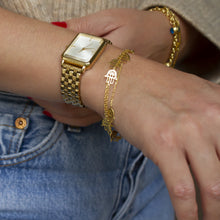 Load image into Gallery viewer, Maisie Hamsa Hand 16k Gold Vermeil Layered Bracelet