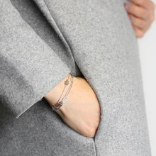Load image into Gallery viewer, Maisie Hamsa Hand Silver Layered Bracelet