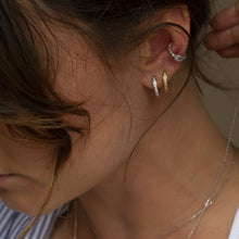 Load image into Gallery viewer, Maya Evil Eye Ear Cuff with Sapphire and Cubic Zirconia