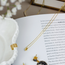 Load image into Gallery viewer, minimalistic hamsa hand necklace 16k gold vermeil sustainable