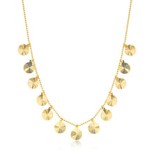 Load image into Gallery viewer, Noor Boho Charm Disk Necklace 16k Gold Vermeil
