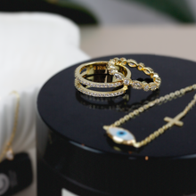 Load image into Gallery viewer, Nora Double Band Cubic Zirconia Ring