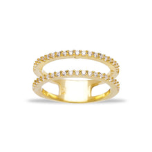 Load image into Gallery viewer, Nora Double Band Cubic Zirconia Ring