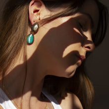 Load image into Gallery viewer, Ocean Dangle Earring With Simulated Pearl And Hematite