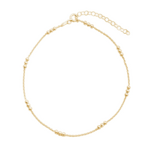 Load image into Gallery viewer, Olivia Minimalist Zirconia Anklet Gold