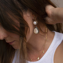 Load image into Gallery viewer, Queen-Of-The-Sea-Dangle-Earring-With-Cultured-Pearls-In-Rose-Gold