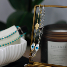Load image into Gallery viewer, Skylar Evil Eye Bracelet with Hamsa Hand Gold