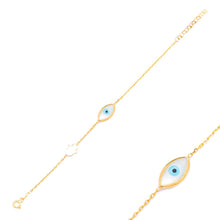 Load image into Gallery viewer, Skylar Evil Eye Bracelet with Hamsa Hand Gold