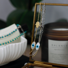 Load image into Gallery viewer, Skylar Evil Eye Bracelet with Hamsa Hand Silver