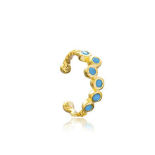 Load image into Gallery viewer, Venus Adjustable Ear Cuff With Turquoise Detailing