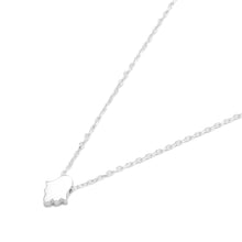 Load image into Gallery viewer, Victoriana Minimalist Hamsa Hand Necklace Silver