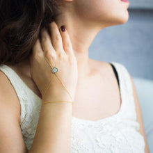 Load image into Gallery viewer, Zadie Linked Bracelet with Evil Eye