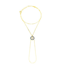 Load image into Gallery viewer, Zadie Linked Bracelet with Evil Eye