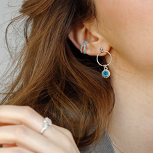 Load image into Gallery viewer, hollow charm earring evil eye