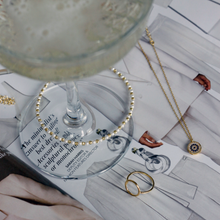 Load image into Gallery viewer, pearl and zirconia anklet gold