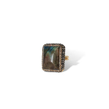 Load image into Gallery viewer, Sunset Labradorite Adjustable Ring