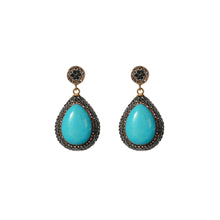 Load image into Gallery viewer, Azure-Turquoise-Drop-Earrings