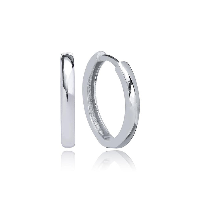 Ayla Minimalist Ø21 mm Clicker Hoop Earring Silver