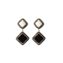 Load image into Gallery viewer, Eclipse Onyx Double Drop Earring
